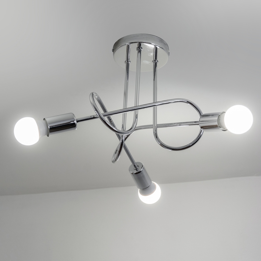 Lampa sufitowa natynkowa OXFORD 3xE27/15W/230V, błyszczący chrom