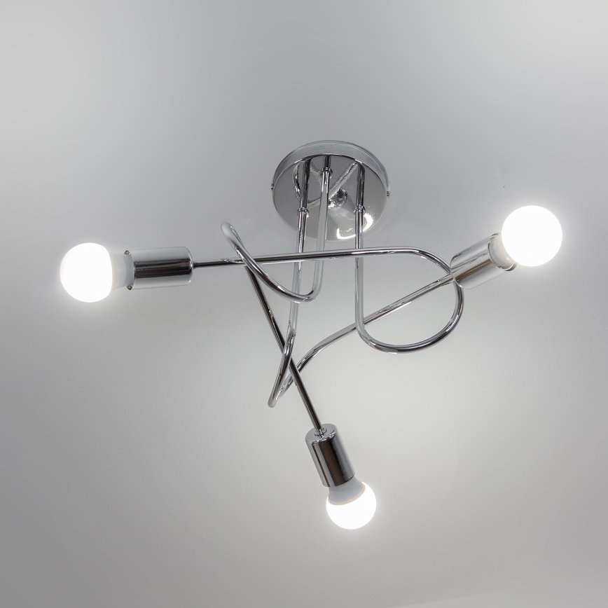 Lampa sufitowa natynkowa OXFORD 3xE27/15W/230V, błyszczący chrom