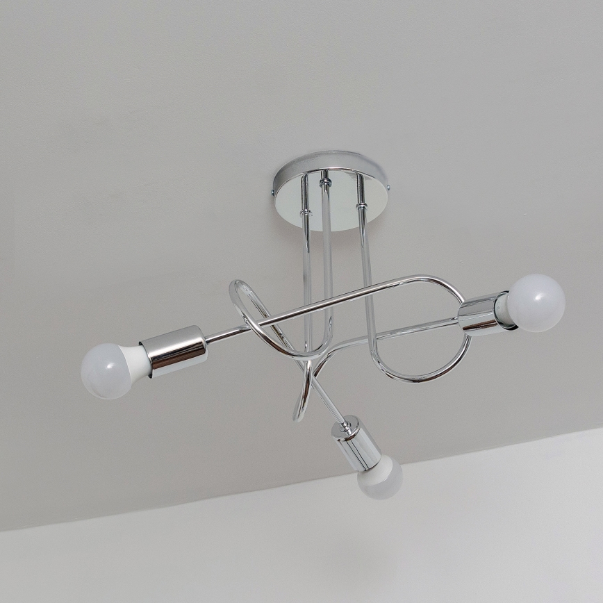 Lampa sufitowa natynkowa OXFORD 3xE27/15W/230V, błyszczący chrom