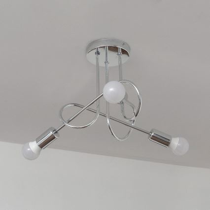 Lampa sufitowa natynkowa OXFORD 3xE27/15W/230V, błyszczący chrom