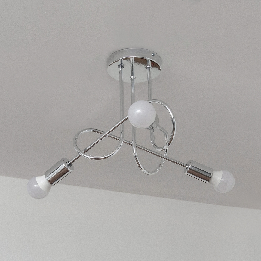 Lampa sufitowa natynkowa OXFORD 3xE27/15W/230V, błyszczący chrom