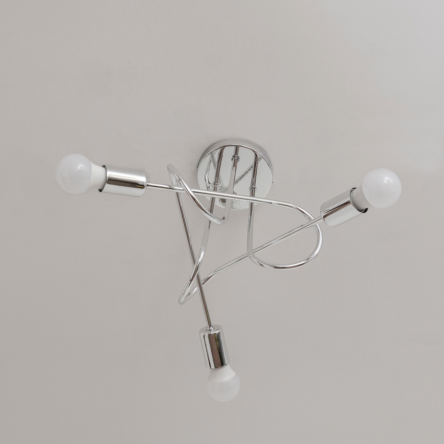 Lampa sufitowa natynkowa OXFORD 3xE27/15W/230V, błyszczący chrom