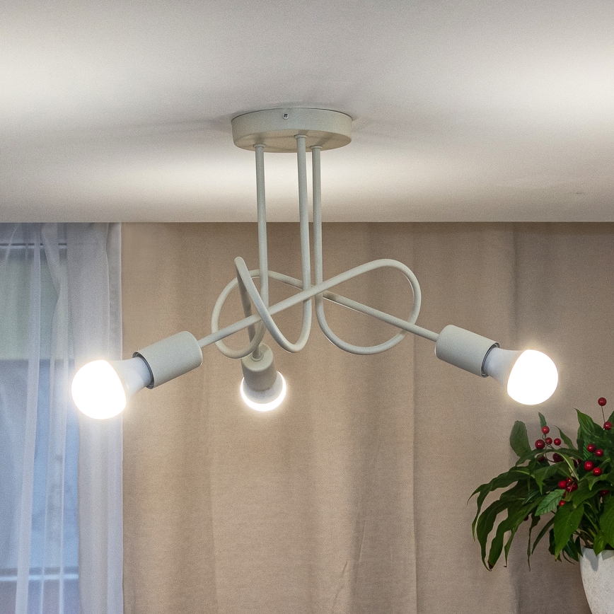 Lampa sufitowa natynkowa OXFORD 3xE27/15W/230V kremowa
