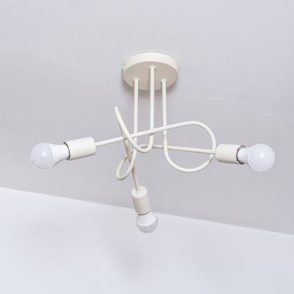 Lampa sufitowa natynkowa OXFORD 3xE27/15W/230V kremowa