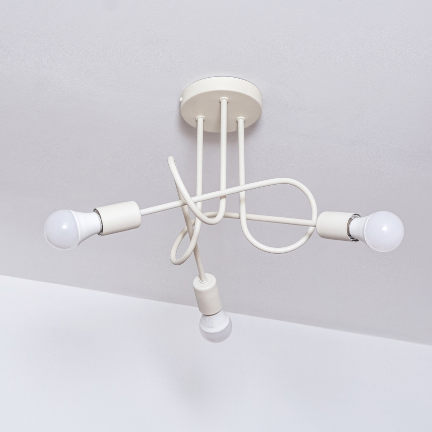 Lampa sufitowa natynkowa OXFORD 3xE27/15W/230V kremowa
