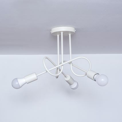 Lampa sufitowa natynkowa OXFORD 3xE27/15W/230V kremowa