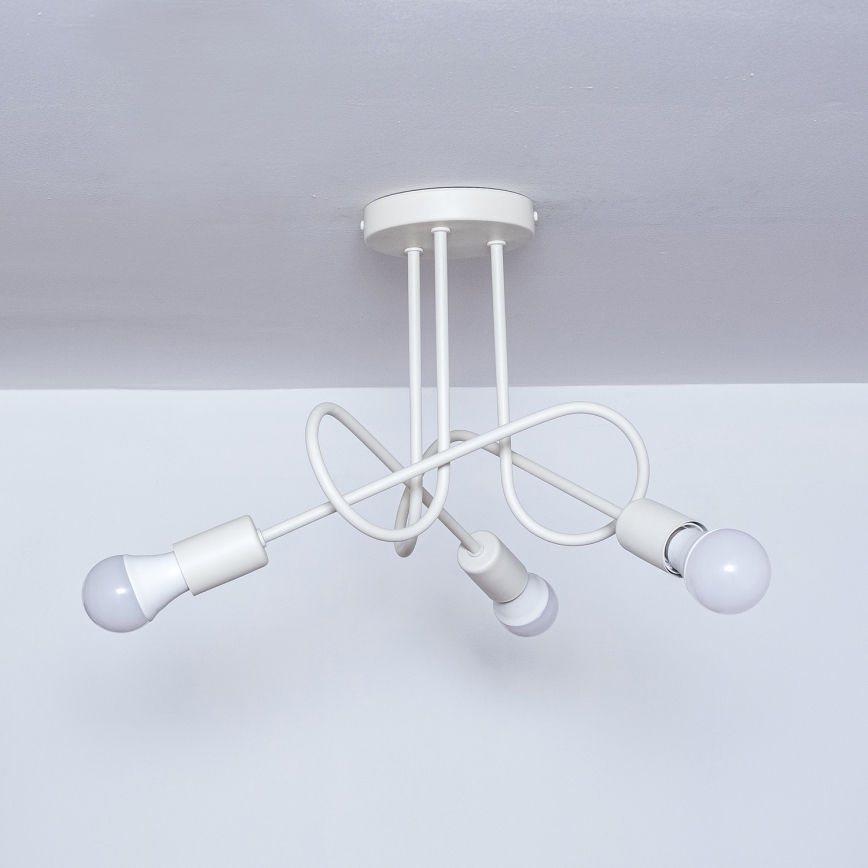 Lampa sufitowa natynkowa OXFORD 3xE27/15W/230V kremowa