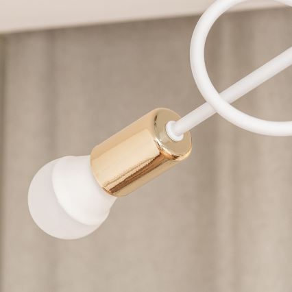 Lampa sufitowa natynkowa OXFORD 3xE27/15W/230V złota/biała