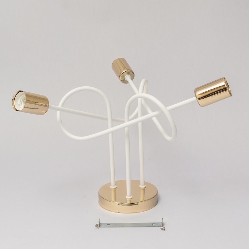 Lampa sufitowa natynkowa OXFORD 3xE27/15W/230V złota/biała