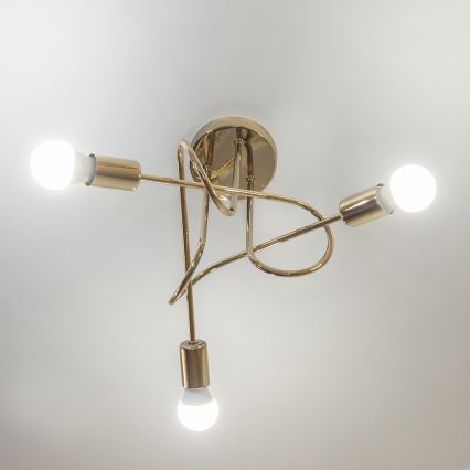 Lampa sufitowa natynkowa OXFORD 3xE27/15W/230V złota