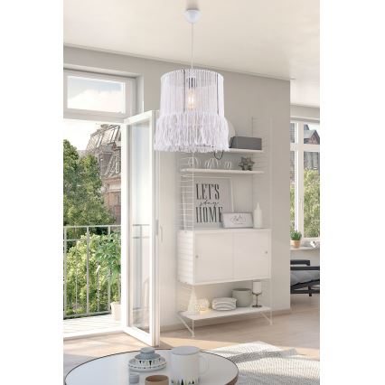 Lampa sufitowa NESS MACRAME 1xE27/40W/230V biała