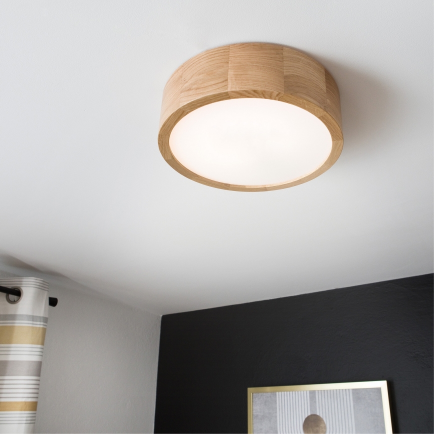 Lampa sufitowa OAK 1xE27/60W/230V dąb śr. 27,5 cm