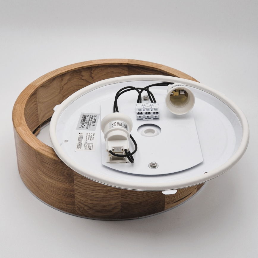 Plafon łazienkowy OAK 2xE27/15W/230V IP54 dąb ø 27 cm