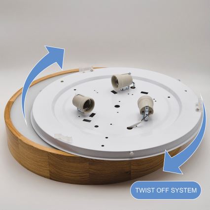Lampa sufitowa OAK 3xE27/60W/230V dąb Ø 47,5 cm
