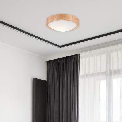 Lampa sufitowa OAK SLIM 1xE27/60W/230V dąb ø 27 cm