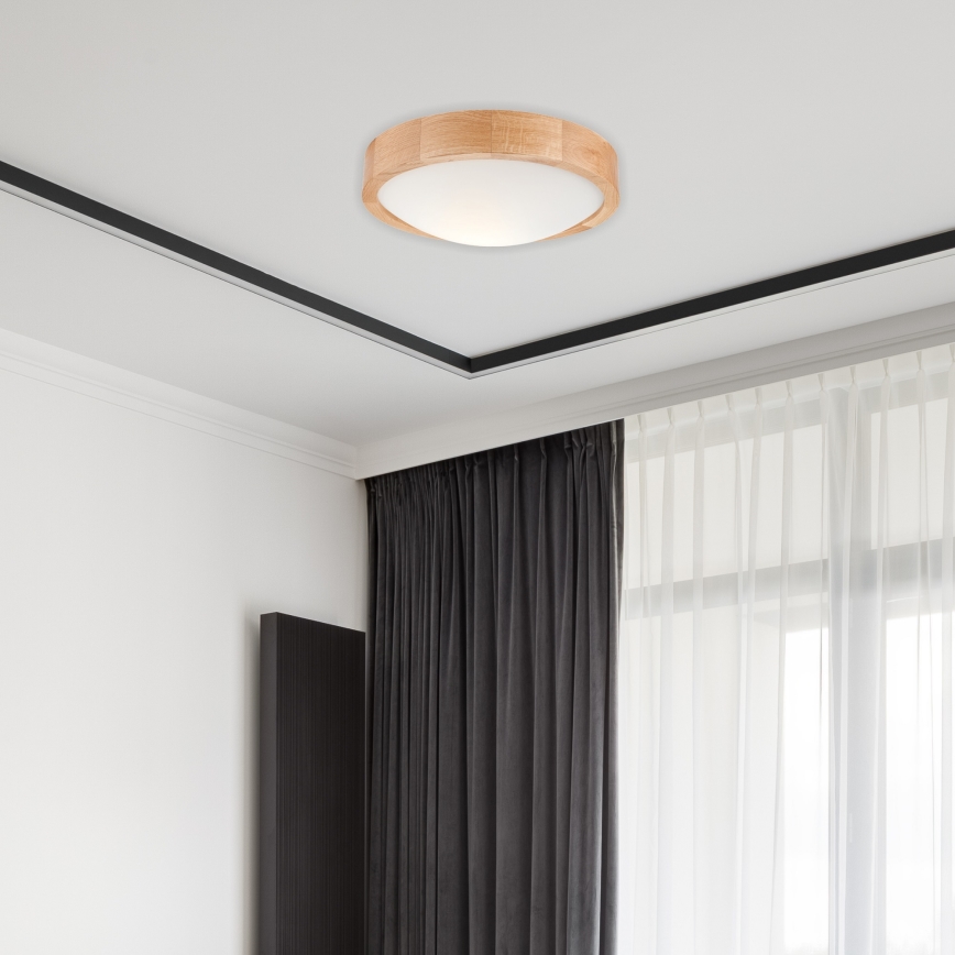 Lampa sufitowa OAK SLIM 1xE27/60W/230V dąb ø 27 cm
