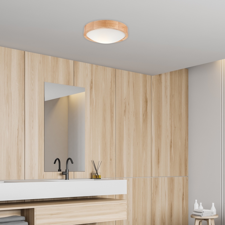Lampa sufitowa OAK SLIM 1xE27/60W/230V dąb ø 27 cm