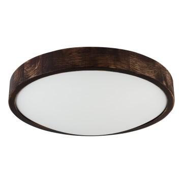 Lampa sufitowa OAK SLIM 2xE27/15W/230V, śr. 37 cm, dąb/ciemny brąz