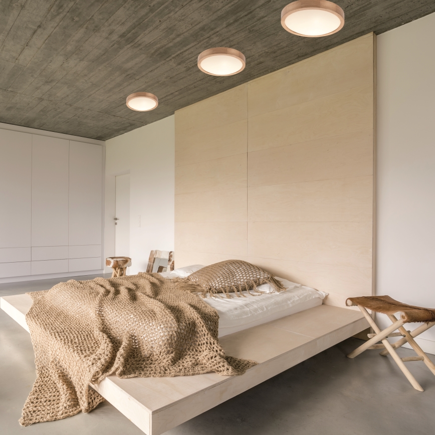 Lampa sufitowa OAK SLIM 2xE27/60W/230V dąb ø 37 cm - certyfikat FSC