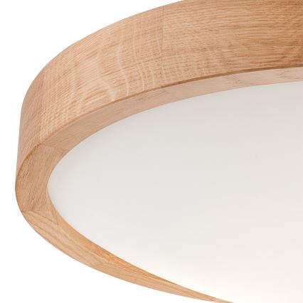 Lampa sufitowa OAK SLIM 2xE27/60W/230V dąb ø 37 cm - certyfikat FSC