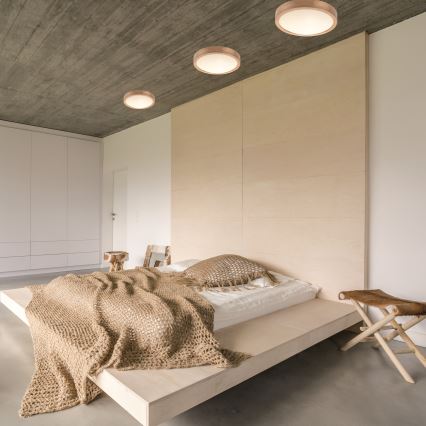 Lampa sufitowa OAK SLIM 2xE27/60W/230V dąb ø 37 cm