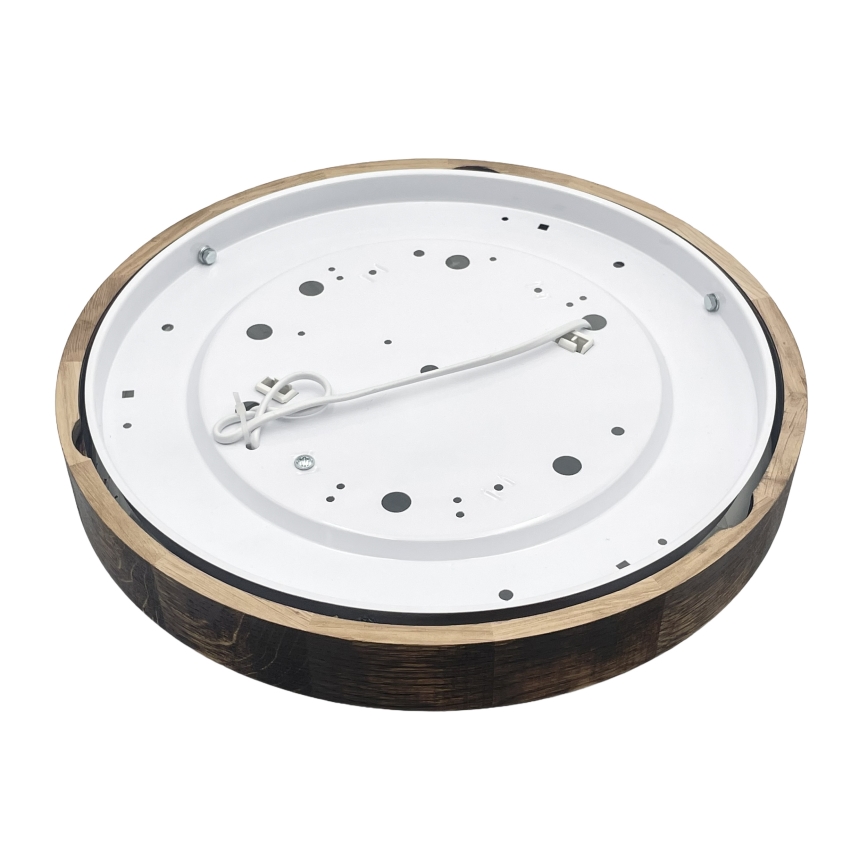 Lampa sufitowa OAK SMOKY SLIM 2xE27/15W/230V śr. 37 cm dąb/ciemny brąz