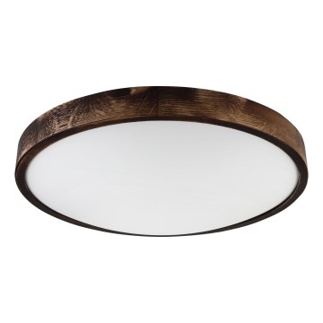 Lampa sufitowa OAK SMOKY SLIM 3x E27/15W/230V śr. 47 cm dąb/ciemny brąz