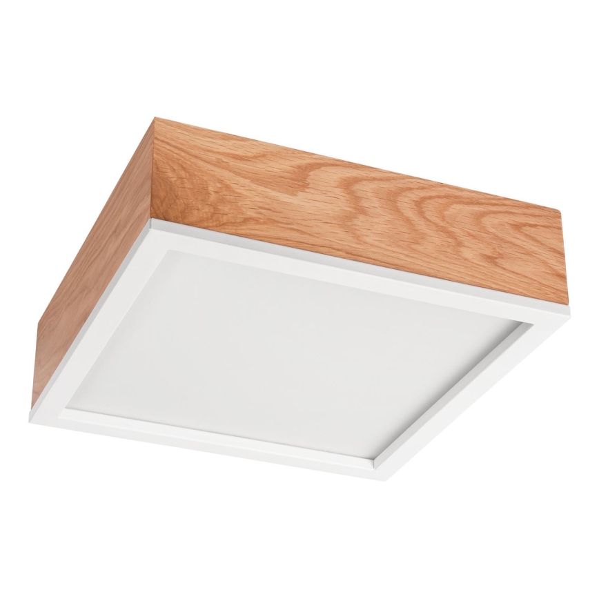 Lampa sufitowa OAK SQUARE 2xE27/15W/230V 31x31 cm dąb/biała