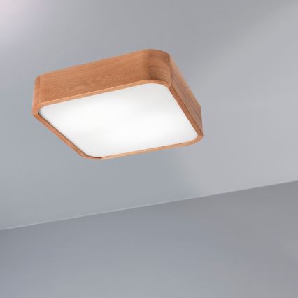 Lampa sufitowa OAK SQUARE 2xE27/15W/230V 35x35 cm dąb