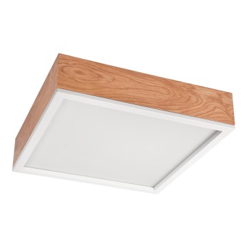 Lampa sufitowa OAK SQUARE 4xE27/15W/230V 39x39 cm dąb/biała