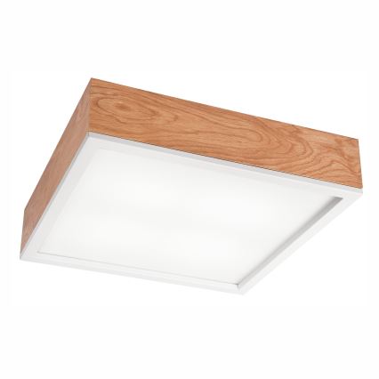 Lampa sufitowa OAK SQUARE 4xE27/15W/230V 39x39 cm dąb/biała