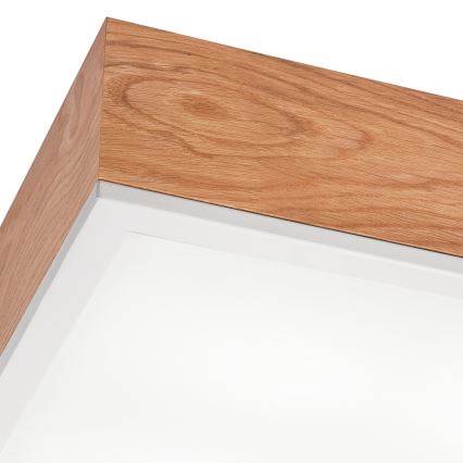 Lampa sufitowa OAK SQUARE 4xE27/15W/230V 39x39 cm dąb/biała