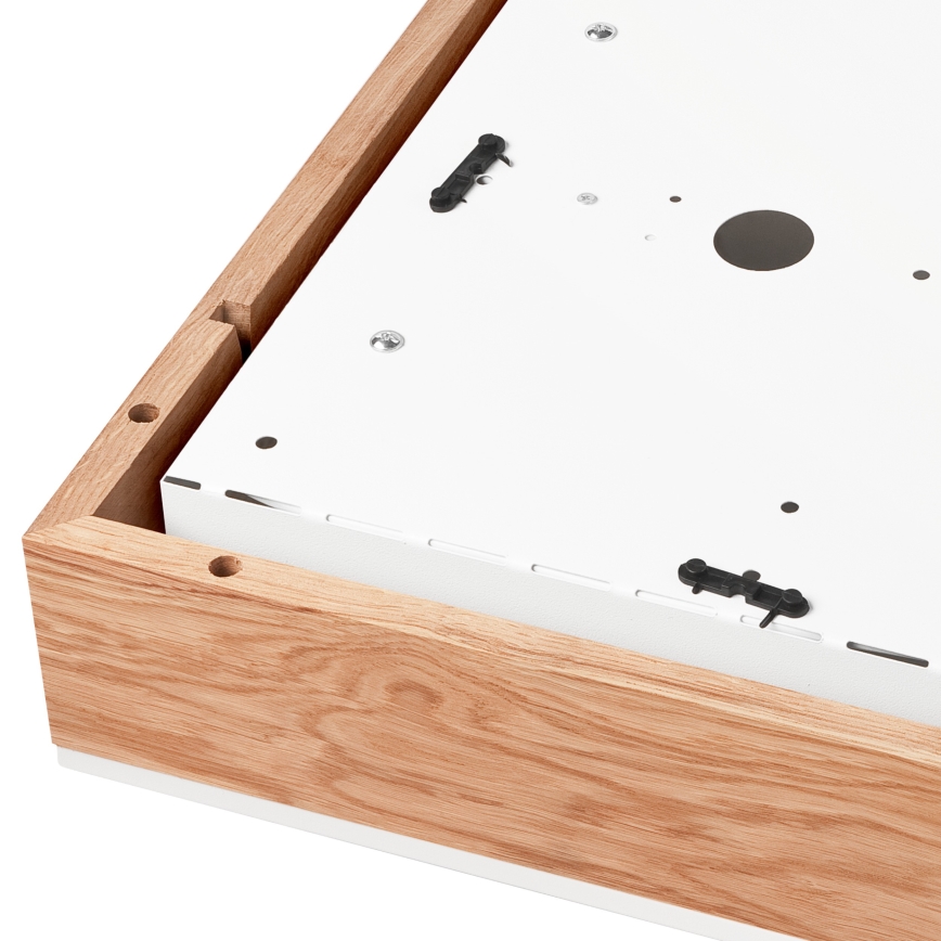 Lampa sufitowa OAK SQUARE 4xE27/15W/230V 39x39 cm dąb/biała