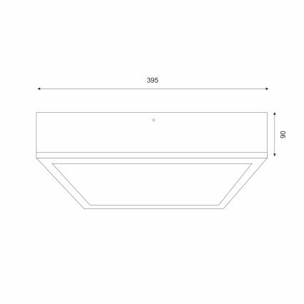 Lampa sufitowa OAK SQUARE 4xE27/15W/230V 39x39 cm dąb/biała