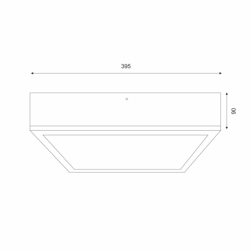 Lampa sufitowa OAK SQUARE 4xE27/15W/230V 39x39 cm dąb/biała