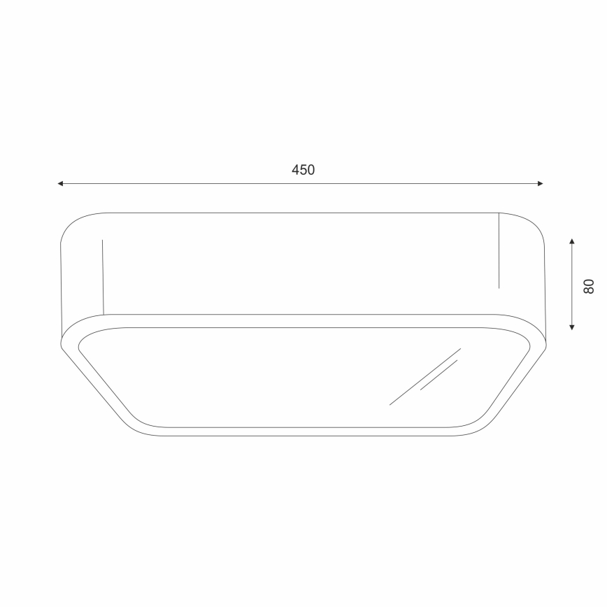 Lampa sufitowa OAK SQUARE 4xE27/15W/230V 45x45 cm dąb
