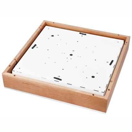 Lampa sufitowa OAK SQUARE 4xE27/15W/230V 48x48 cm dąb/biała