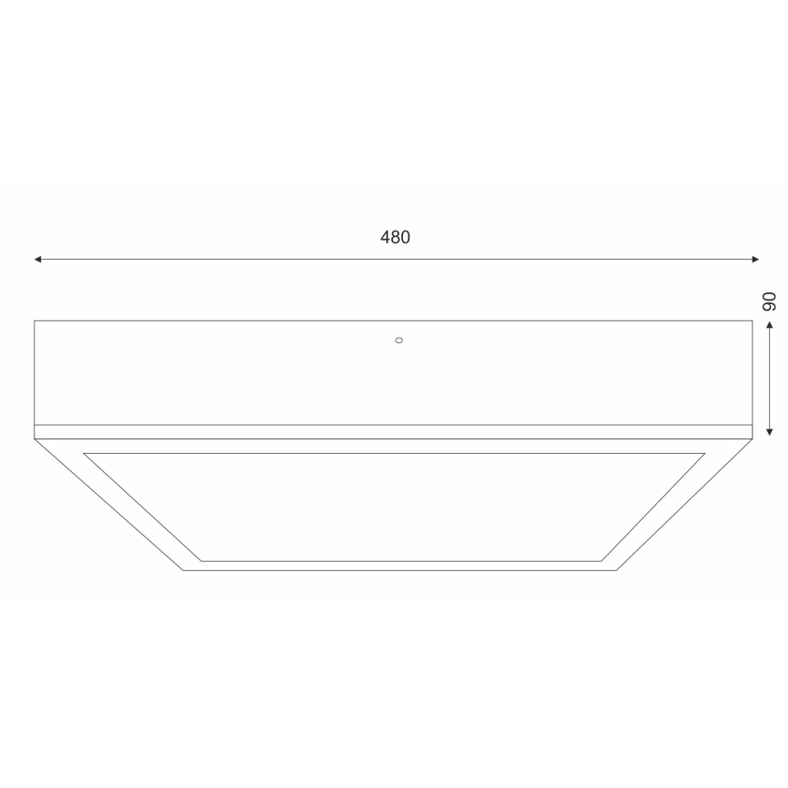 Lampa sufitowa OAK SQUARE 4xE27/15W/230V 48x48 cm dąb/biała