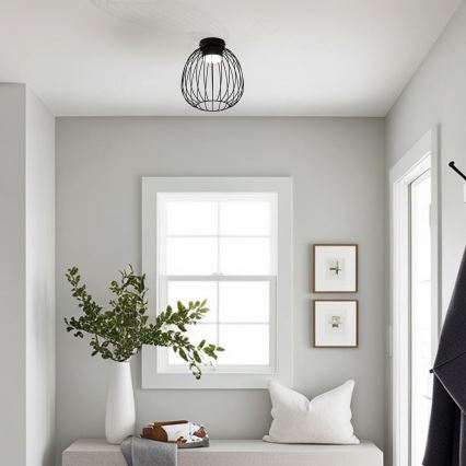 Lampa sufitowa OVELLA 1xGX53/10W/230V śr. 25 cm czarna