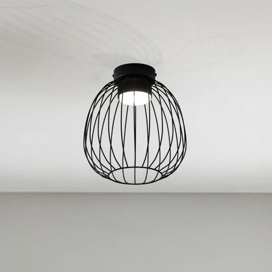 Lampa sufitowa OVELLA 1xGX53/10W/230V śr. 25 cm czarna
