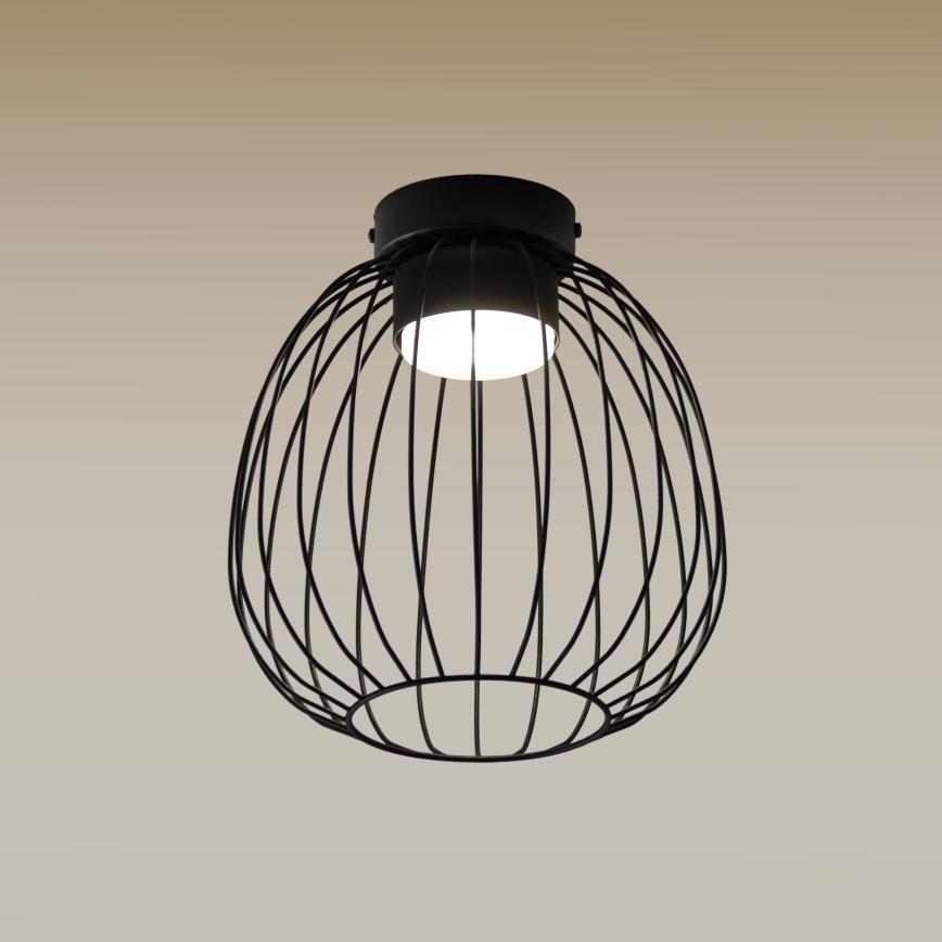 Lampa sufitowa OVELLA 1xGX53/10W/230V śr. 25 cm czarna