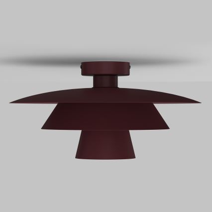 Lampa sufitowa PLATO 1xE27/15W/230V śr. 32 cm bordowa