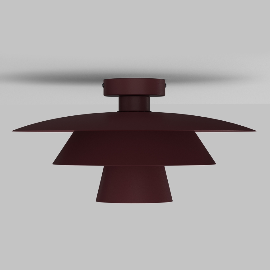 Lampa sufitowa PLATO 1xE27/15W/230V śr. 32 cm bordowa