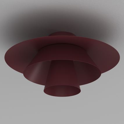 Lampa sufitowa PLATO 1xE27/15W/230V śr. 32 cm bordowa