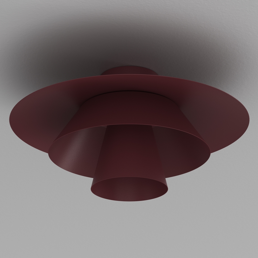 Lampa sufitowa PLATO 1xE27/15W/230V śr. 32 cm bordowa