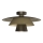 Lampa sufitowa PLATO 1xE27/15W/230V śr. 32 cm brązowa