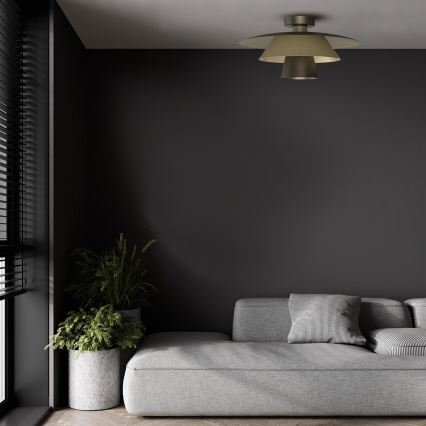 Lampa sufitowa PLATO 1xE27/15W/230V śr. 32 cm brązowa