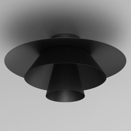 Lampa sufitowa PLATO 1xE27/15W/230V śr. 32 cm czarna