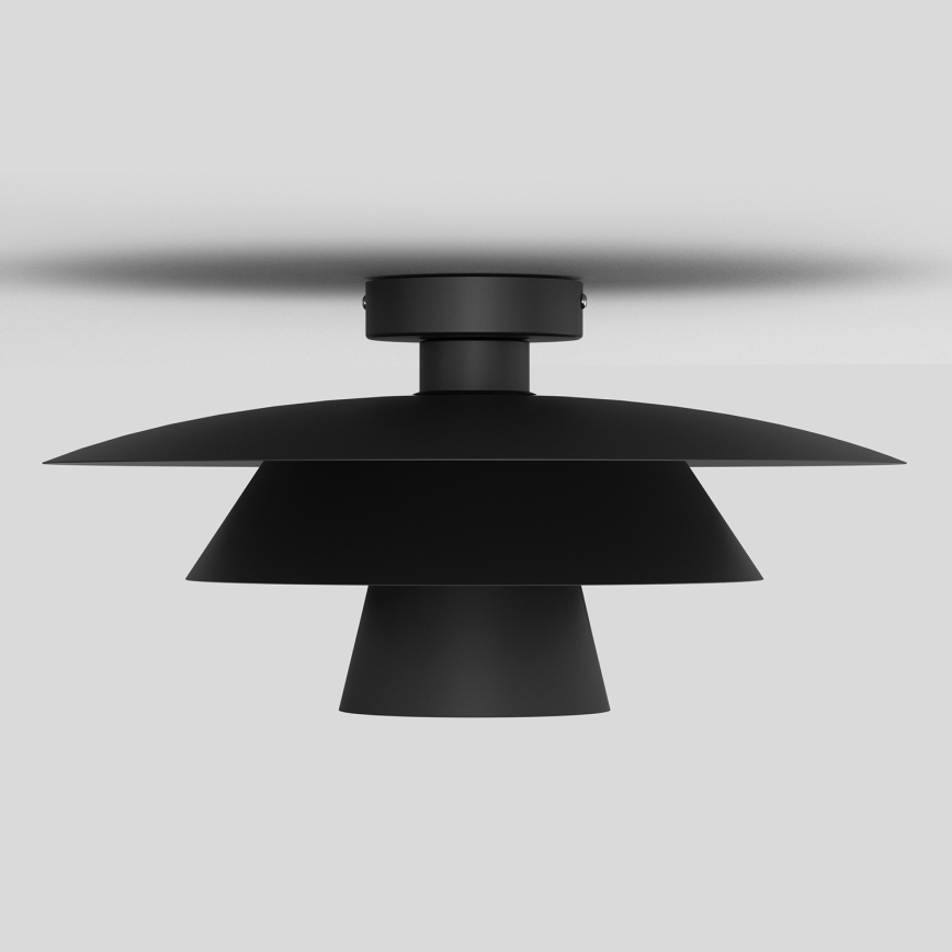 Lampa sufitowa PLATO 1xE27/15W/230V śr. 32 cm czarna