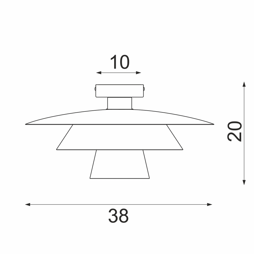 Lampa sufitowa PLATO 1xE27/15W/230V Ø 32 cm biała